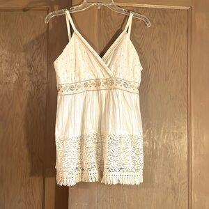 One Size gorgeous boho strappy top. Lace detail gold sequin. Bundle & save 25%